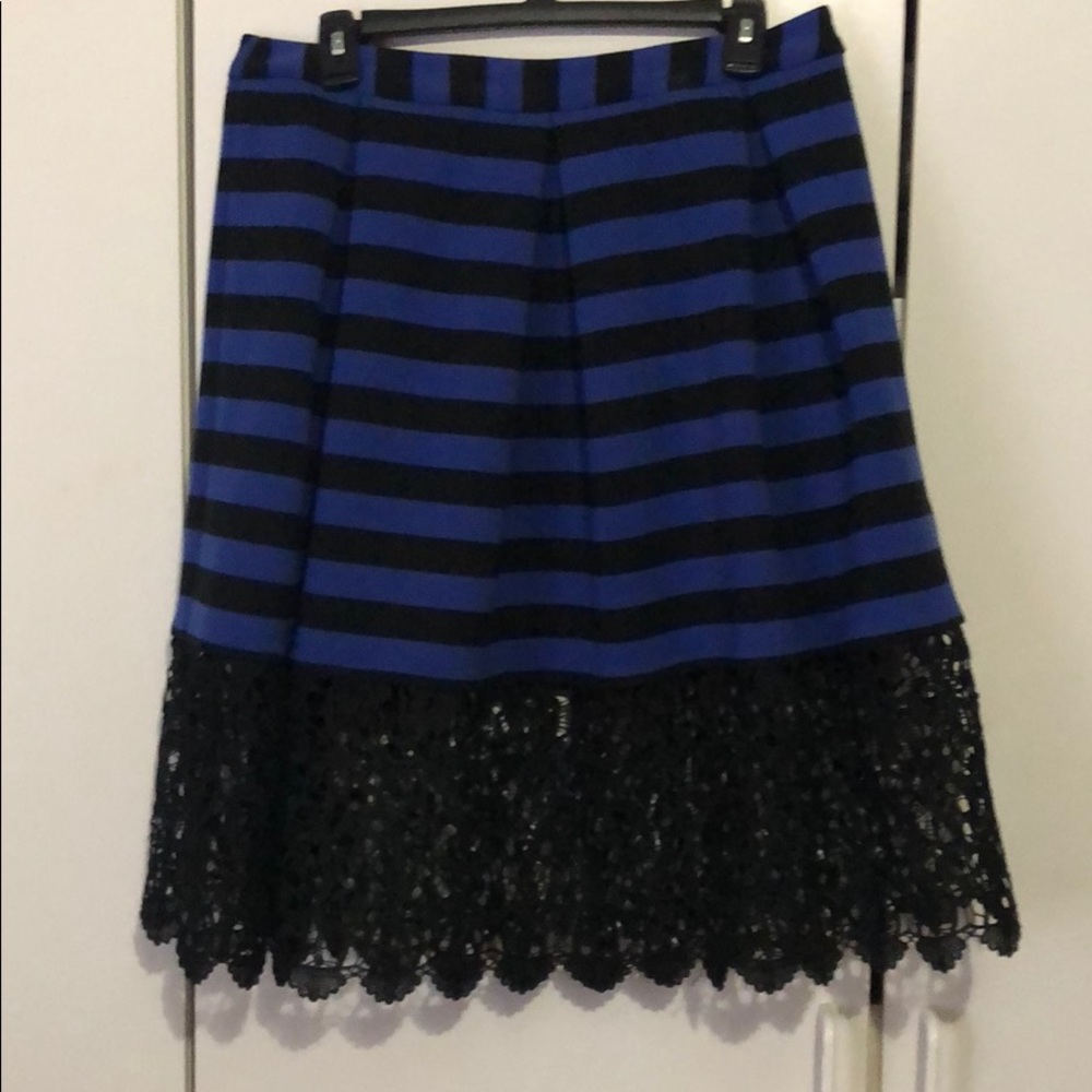 Striped skirt.